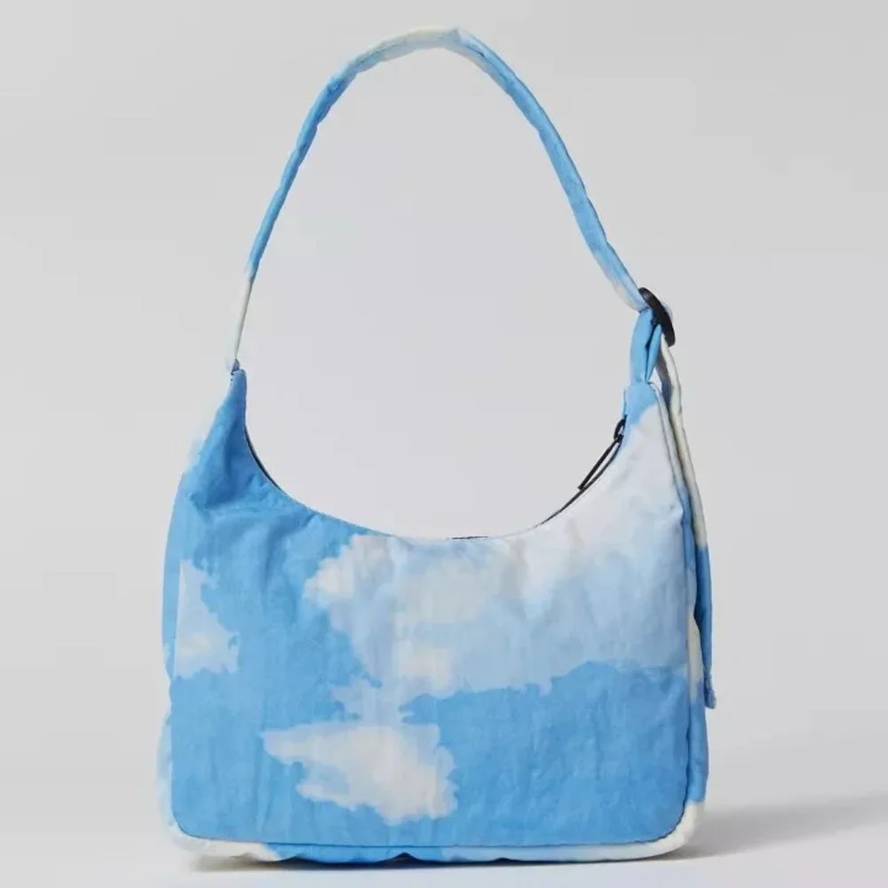 NWT BAGGU Mini Nylon Shoulder Bag - Clouds - Picture 8 of 8